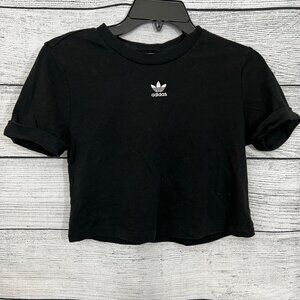 Adidas Black Crop Top Tee, Size S